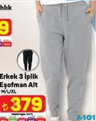 ERKEK 3 İPLİK EŞOFMAN ALTI ERKEK 3 İPLİK EŞOFMAN ALTI